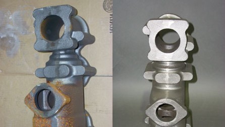 華盛泰拋丸機(jī)清理效果圖對(duì)比。