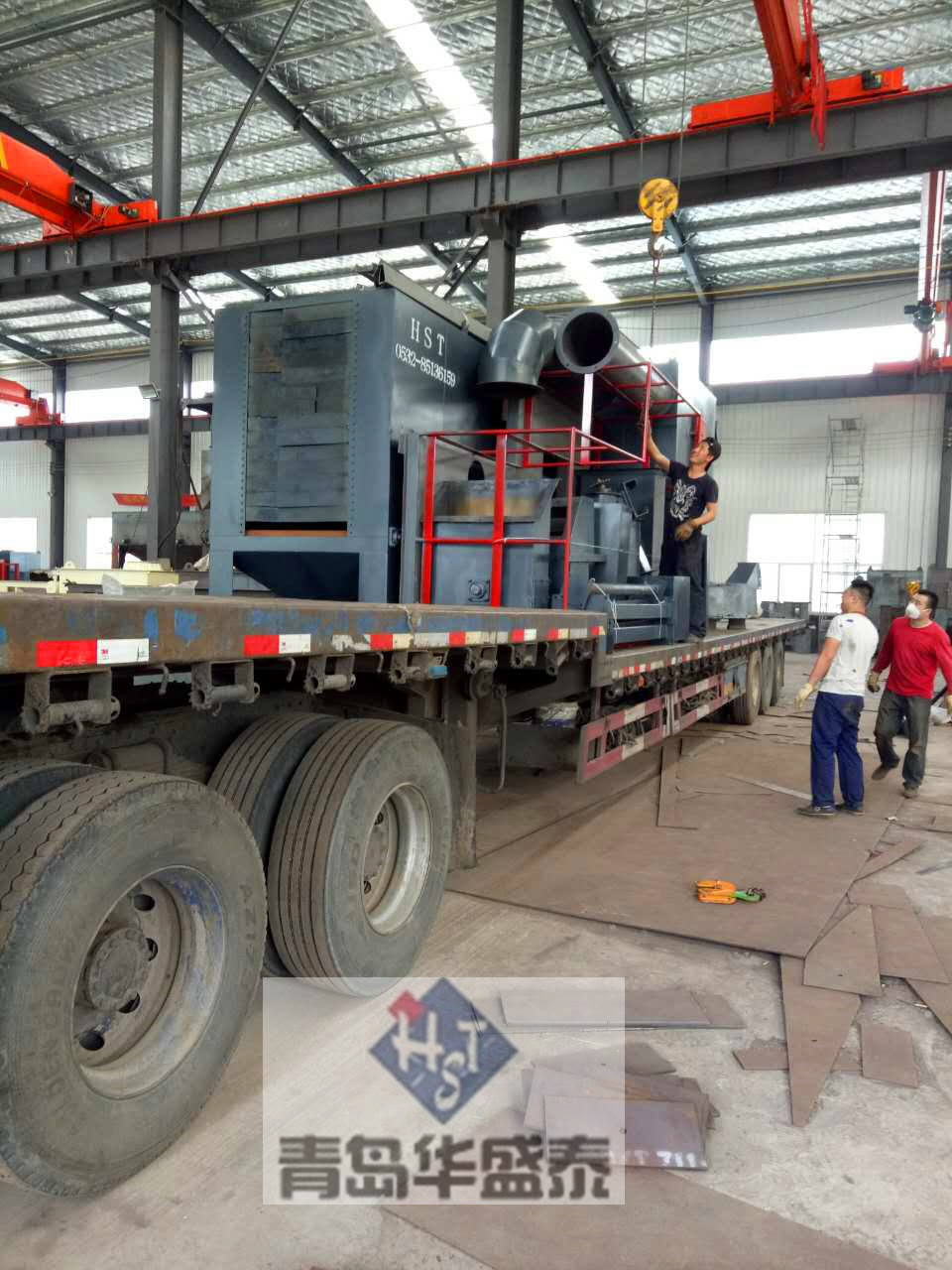 發往牡丹江698通過式拋丸機以發貨圖