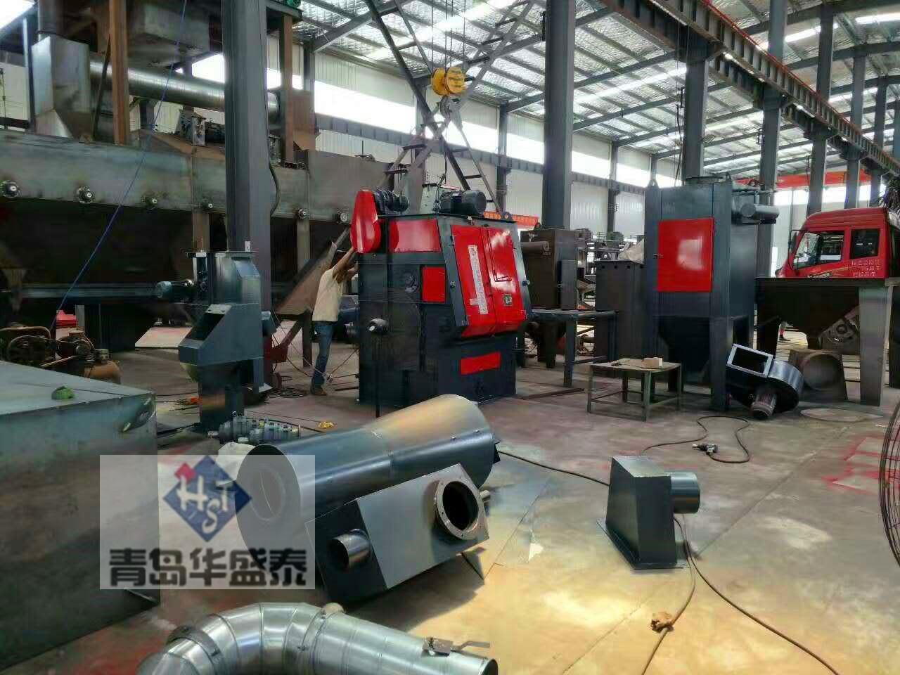 發往山東德州的3210履帶式拋丸機