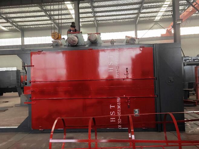 2019年山東青島城陽盛總3730拋丸除銹機三個拋丸器發貨