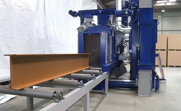 吊掛拋丸打砂機_拋丸砂機吊掛打孔視頻_拋丸打砂機工作原理